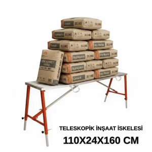 MİDİLLİ Teleskopik İnşaat İskelesi - 24 CM En Serisi (160 CM Uzunluk)