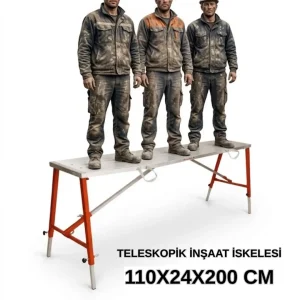 MİDİLLİ Teleskopik İnşaat İskelesi - 24 CM En Serisi (200 CM Uzunluk)