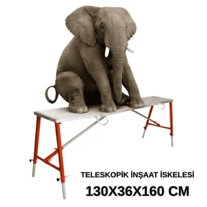 MİDİLLİ Teleskopik İnşaat İskelesi - 36 CM En Serisi (160 CM Uzunluk)