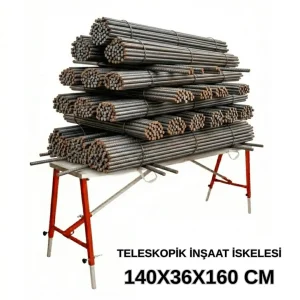 MİDİLLİ Teleskopik İnşaat İskelesi - 36 CM En Serisi (160 CM Uzunluk)