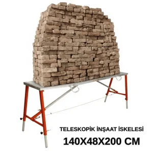 MİDİLLİ Teleskopik İnşaat İskelesi - 48 CM En Serisi (200 CM Uzunluk)