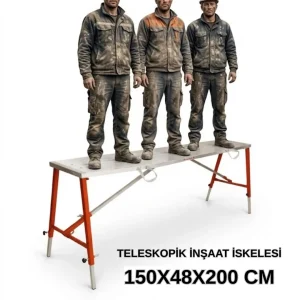 MİDİLLİ Teleskopik İnşaat İskelesi - 48 CM En Serisi (200 CM Uzunluk)